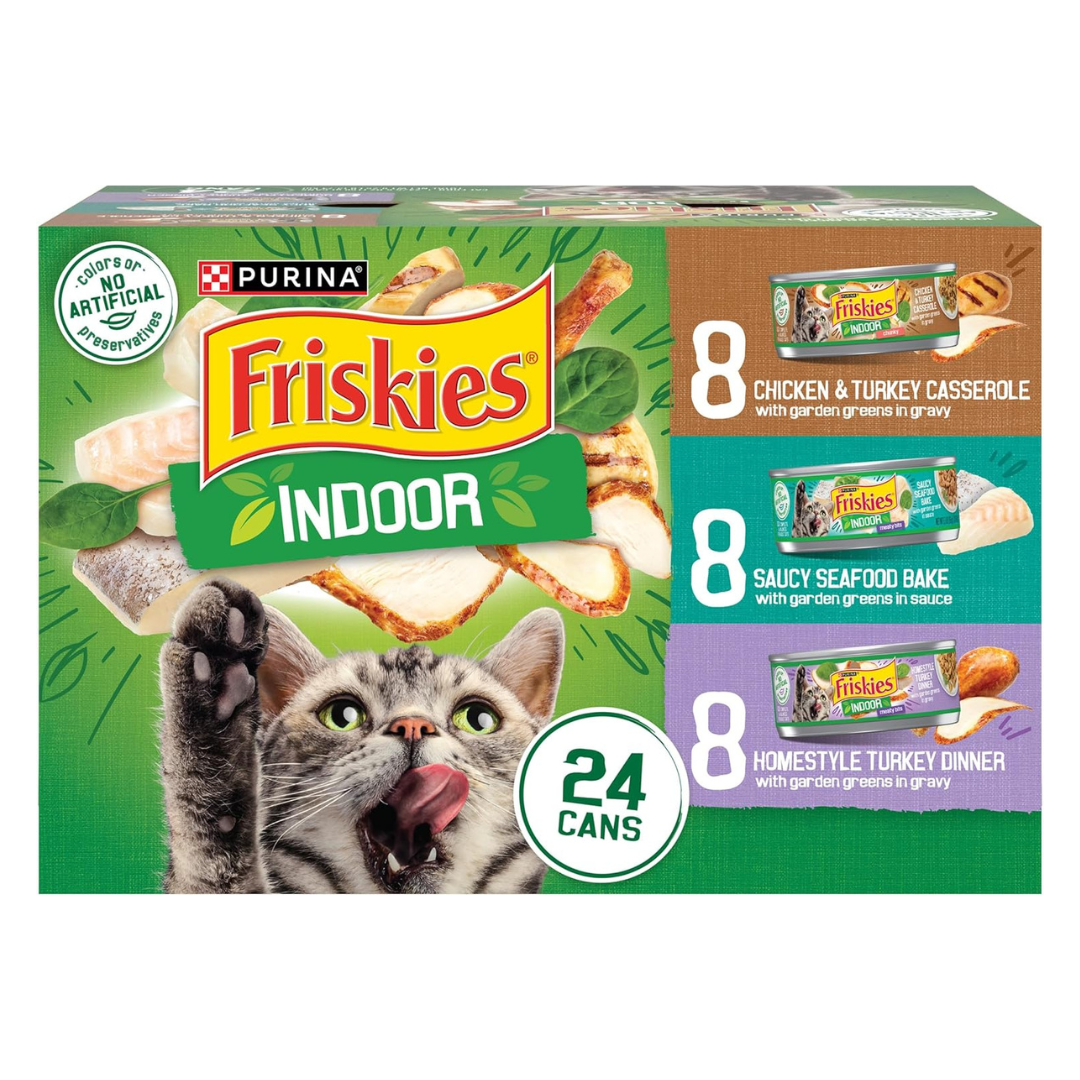 Friskies Indoor Variety Pack Canned Cat Food