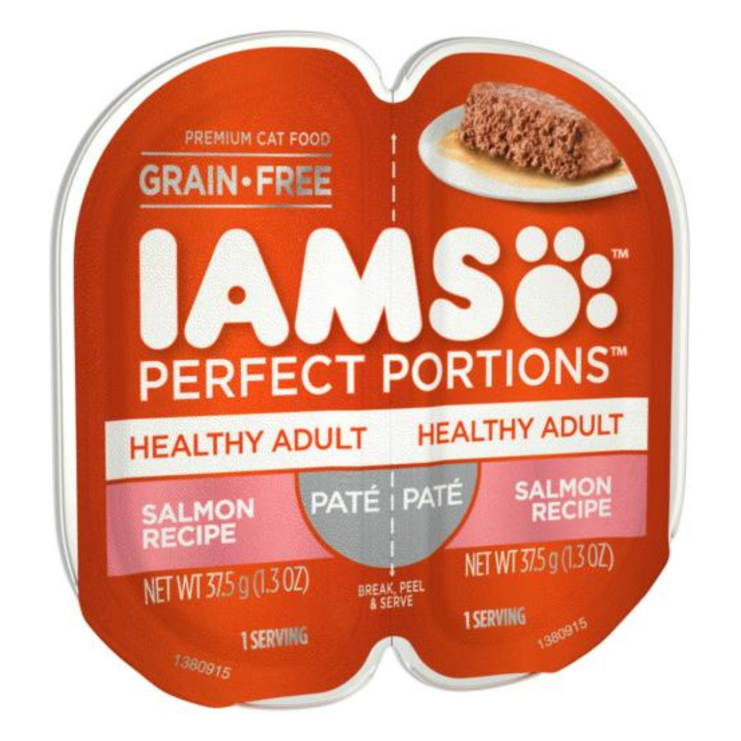 IAMS Perfect Portions Healthy Adult Salmon Pate Wet Cat Food