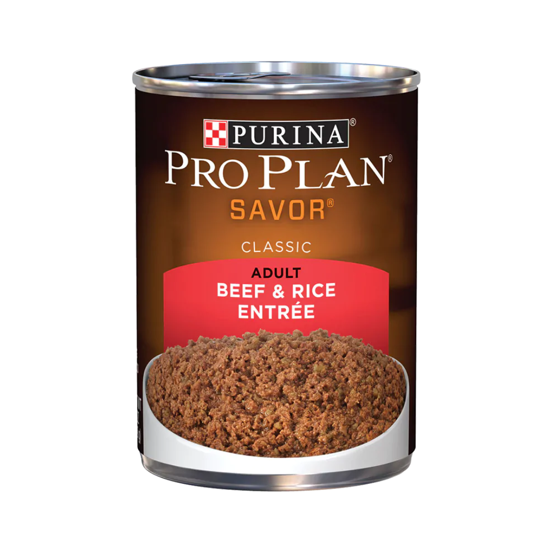 Purina Pro Plan Savor Beef & Rice Canned Dog Food