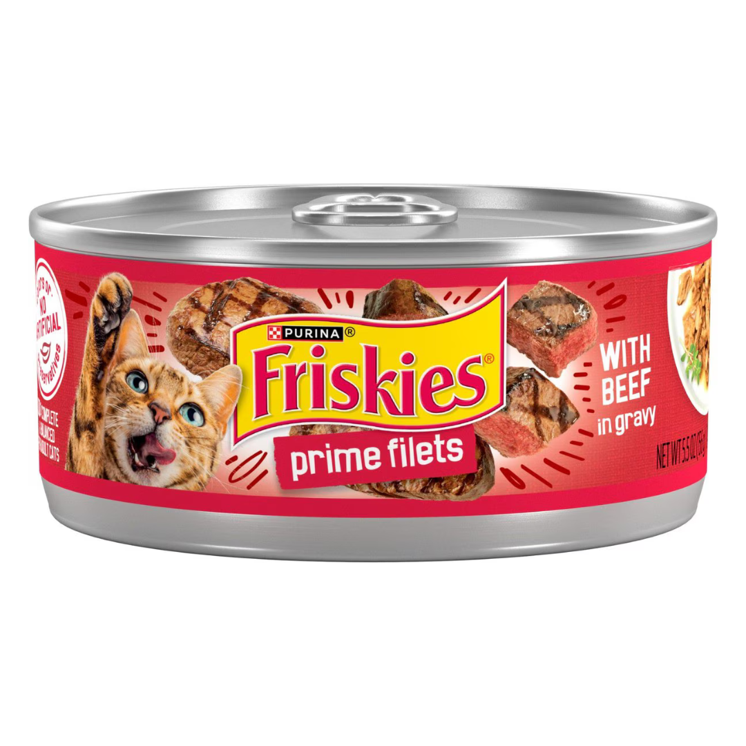 Friskies Prime Filet Beef in Gravy Canned Cat Food