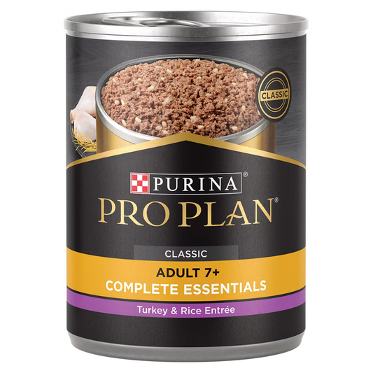 Purina Pro Plan Complete Essentials 7+ Senior Turkey & Rice Canned Dog Food