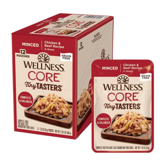 Wellness Core Tiny Tasters Minced Chicken & Beef Wet Cat Food