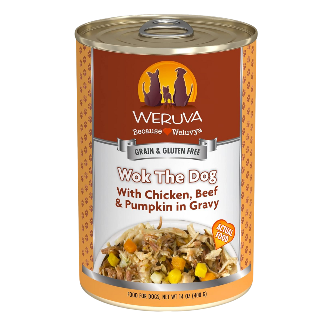 Weruva Wok the Dog Chicken, Beef & Pumpkin in Gravy Canned Dog Food