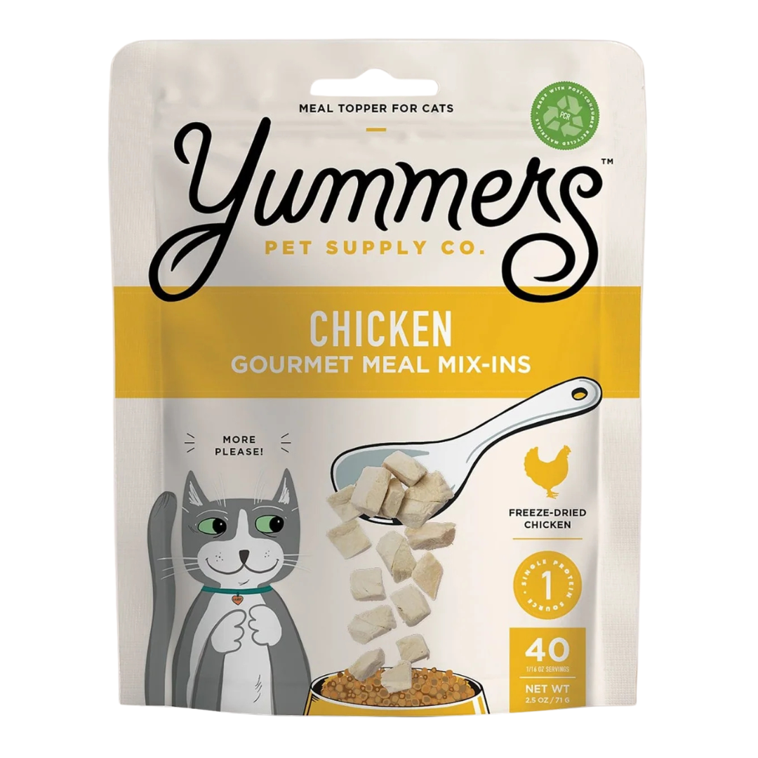 Yummers Pet Freeze Dried Chicken Gourmet Meal Mix-Ins for Cats