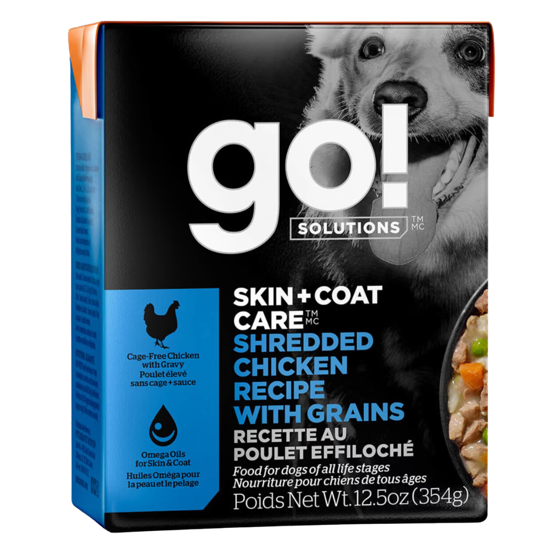 Petcurean Go! Skin & Coat Care Shredded Chicken Recipe Wet Dog Food