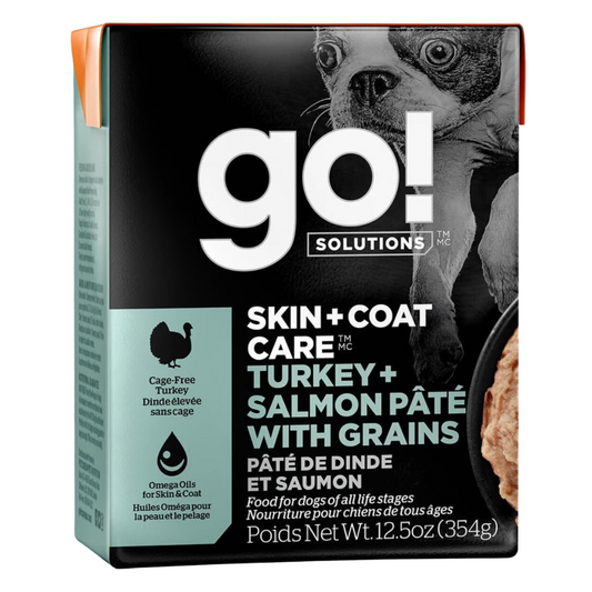 Petcurean Go! Skin & Coat Care Turkey & Salmon Pate Wet Dog Food