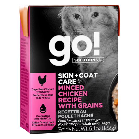 Petcurean Go! Skin & Coat Care Minced Chicken Recipe with Grains Wet Cat Food