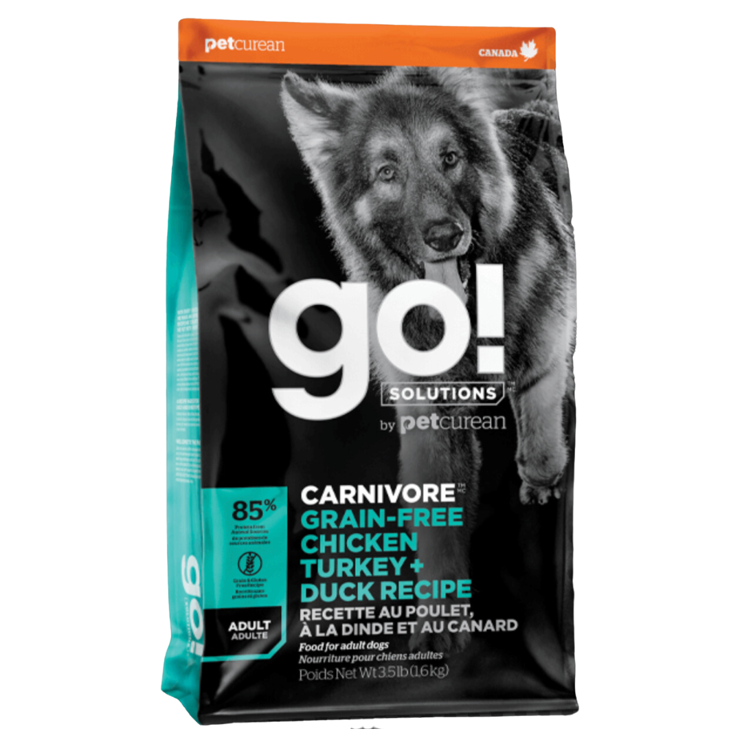 Petcurean GO! Solutions Carnivore Grain Free Chicken, Turkey, & Duck Recipe Dry Dog Food