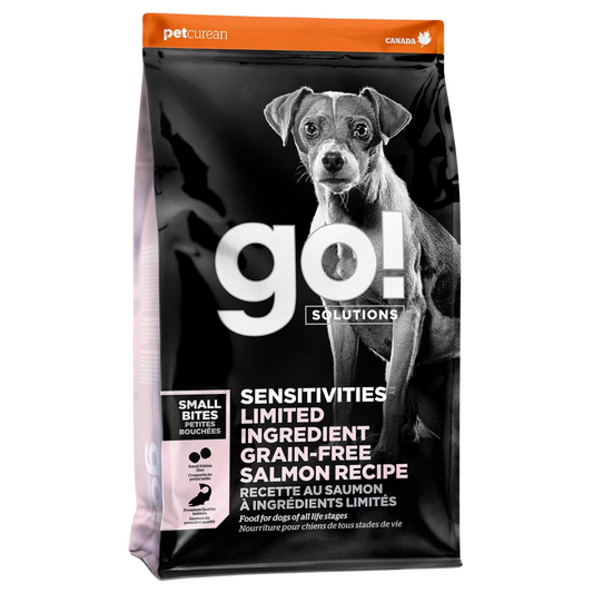 Petcurean Go! Sensitivities Grain Free Limited Ingredient Small Bites Salmon Dry Dog Food