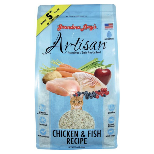 Grandma Lucy's Artisan Chicken & Fish Freeze Dried Cat Food