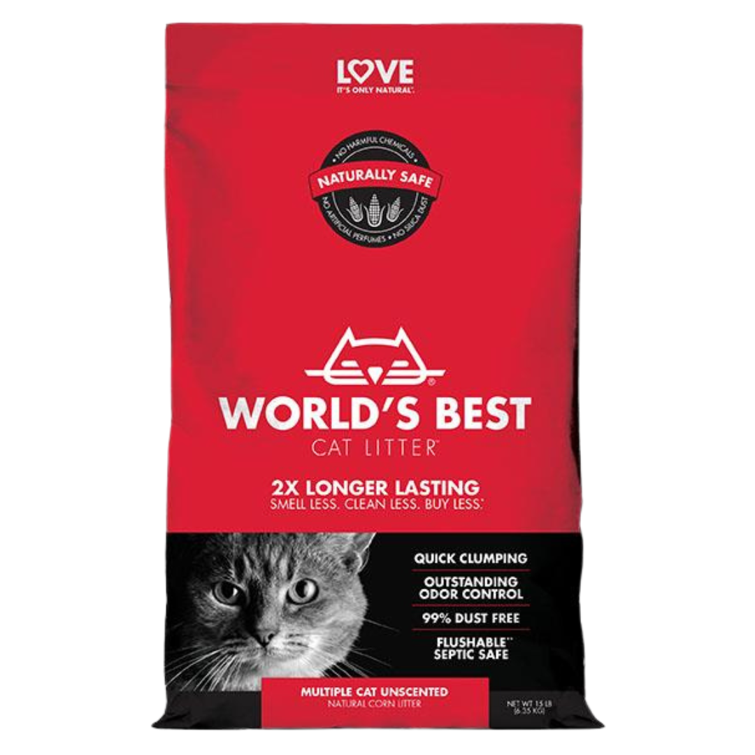 World's Best Cat Litter Multiple Cat Clumping Unscented Cat Litter