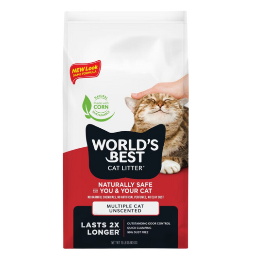 World's Best Cat Litter Multiple Cat Clumping Unscented Cat Litter