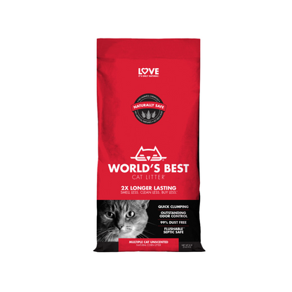 World's Best Cat Litter Multiple Cat Clumping Unscented Cat Litter