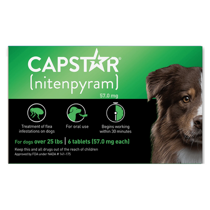 CAPSTAR (nitenpyram) Oral Flea Treatment for Dogs, 6 doses