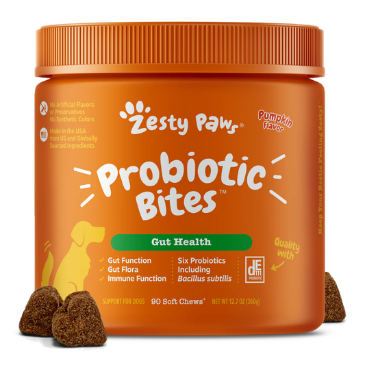 Zesty Paws Pumpkin Probiotic Bites for Dogs