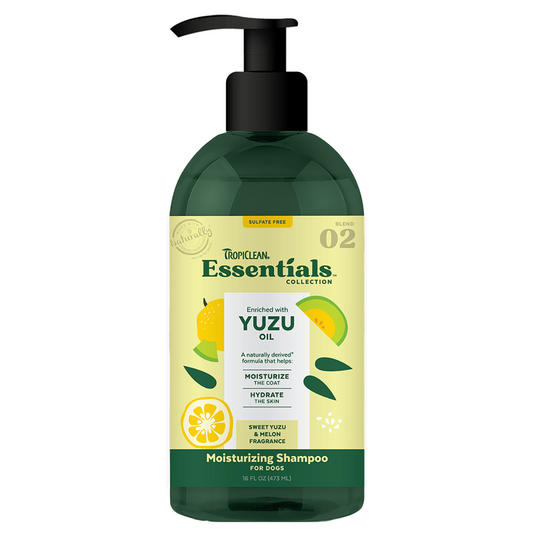 TropiClean Essentials Yuzu Oil Moisturizing Shampoo for Dogs