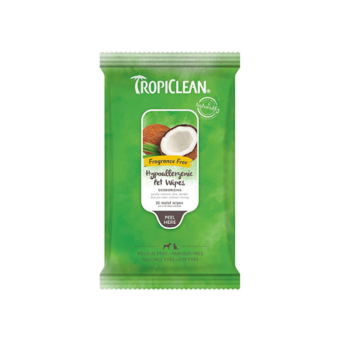 TropiClean Hypoallergenic Cleaning Pet Wipes