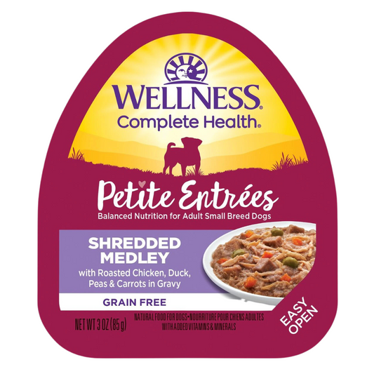 Wellness Petite Entrées Shredded Roasted Chicken Duck Wet Dog Food