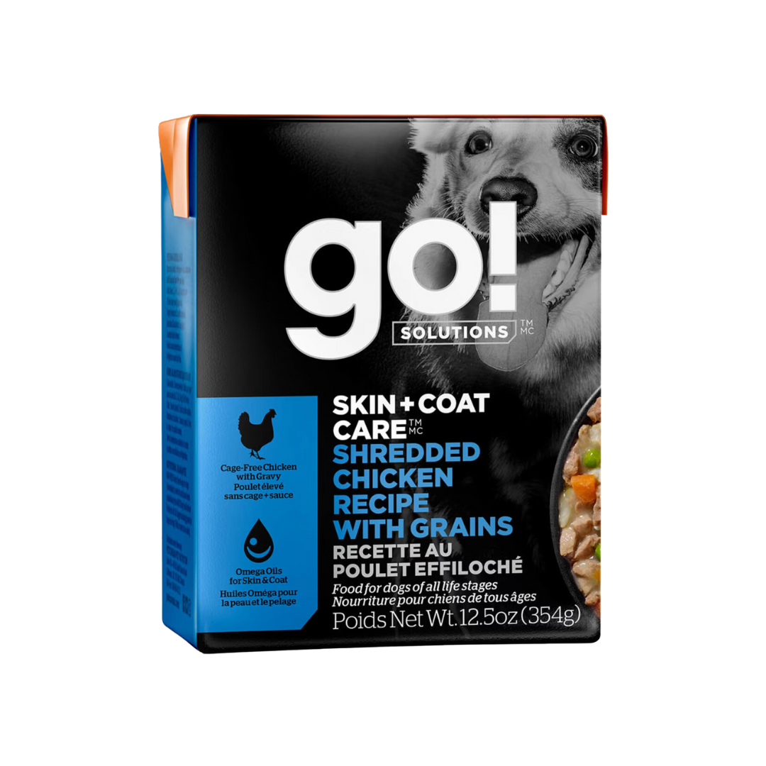 Petcurean Go! Skin & Coat Care Shredded Chicken Recipe Wet Dog Food