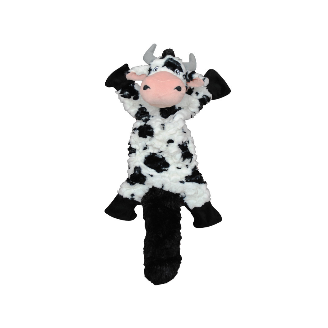 Jolly Pet Fat Tail Stuffed Cow Dog Toy