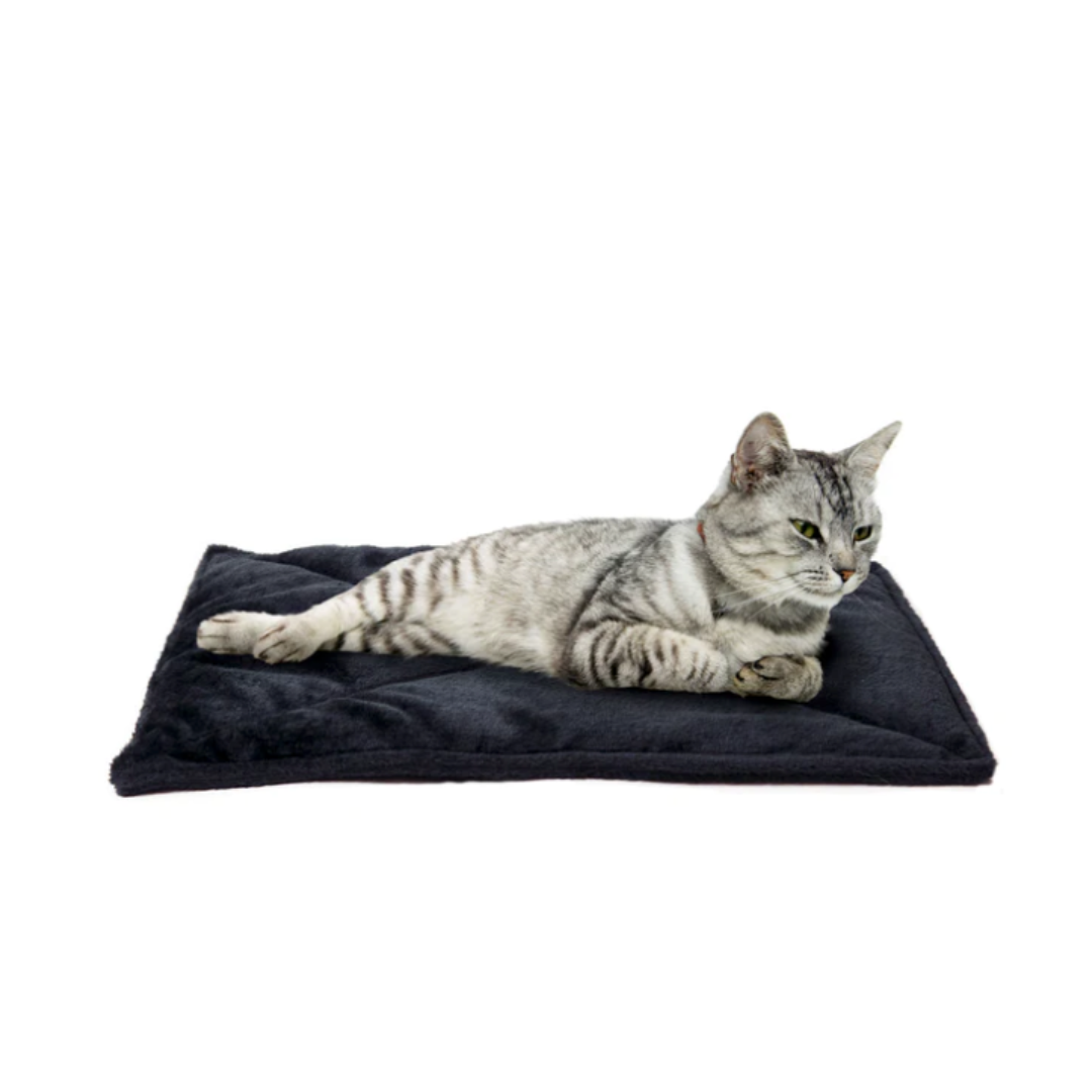 ThermaNAP™ Faux Fur Self-Warming Pet Bed Mat, Black