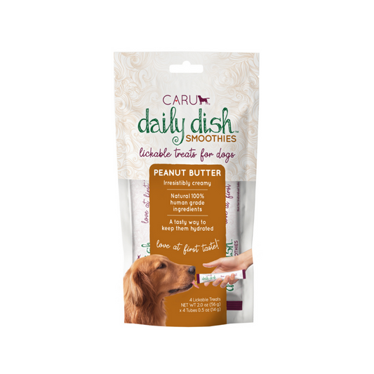 Caru Daily Dish Smoothie Peanut Butter Lickable Treat for Dogs