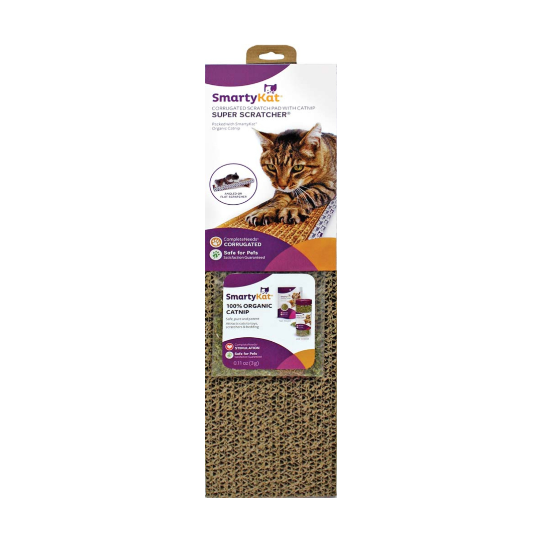 SmartyKat Single Wide Corrugated Super Scratcher with Catnip