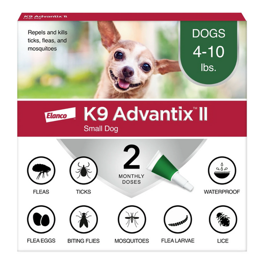 K9 Advantix II Flea & Tick Spot Treatment for Dogs, 4-10 lbs