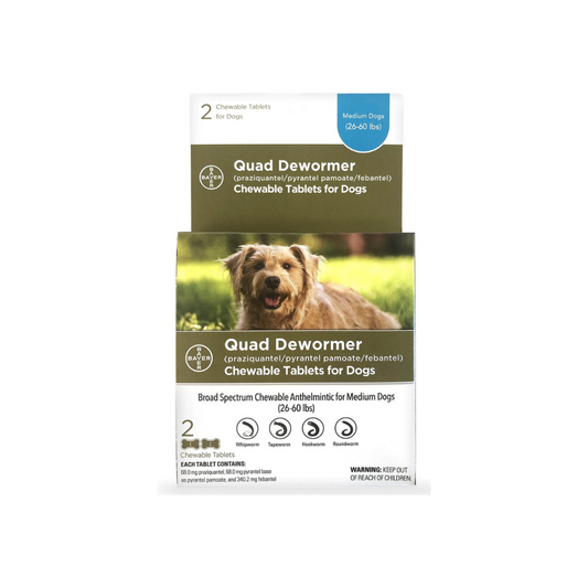 Elanco Dog Quad Dewormer, 26-60lbs