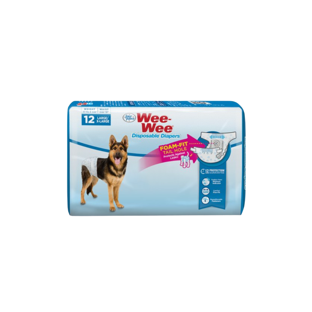 Wee-Wee Disposable Diapers, 12 pack