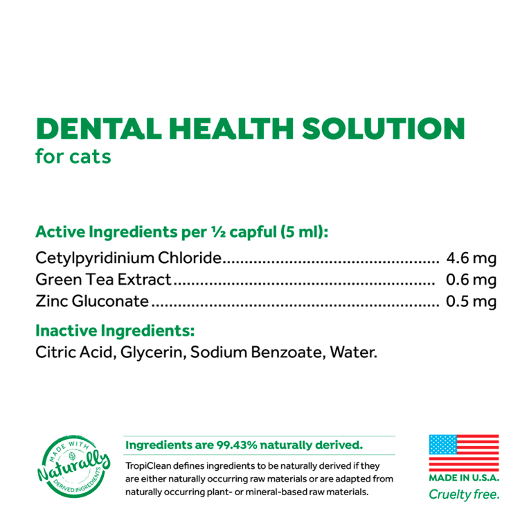 TropiClean Fresh Breath Dental Health Solution for Cats