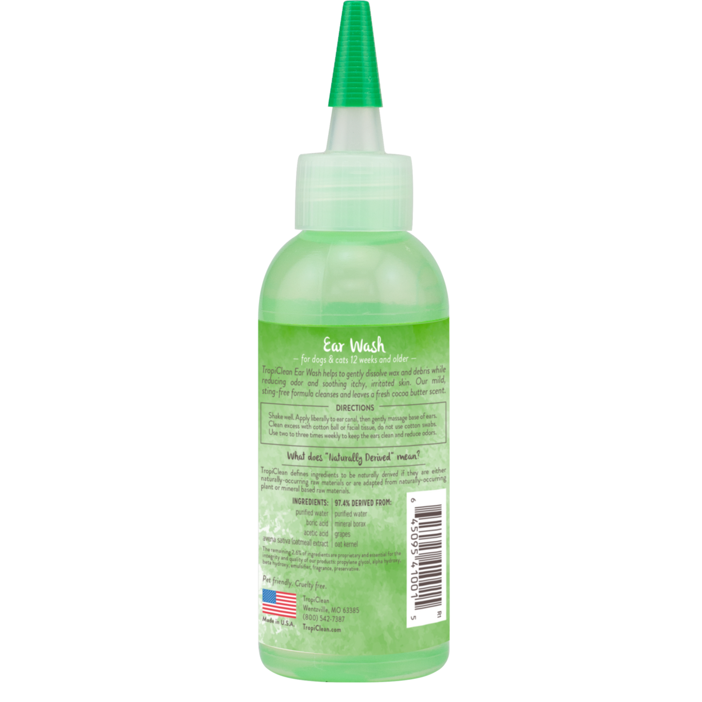 TropiClean Alcohol Free Ear Wash for Pets